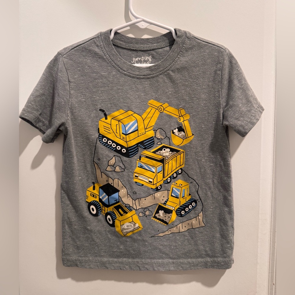 jumping beans Gray Toddler Tee with White Logo